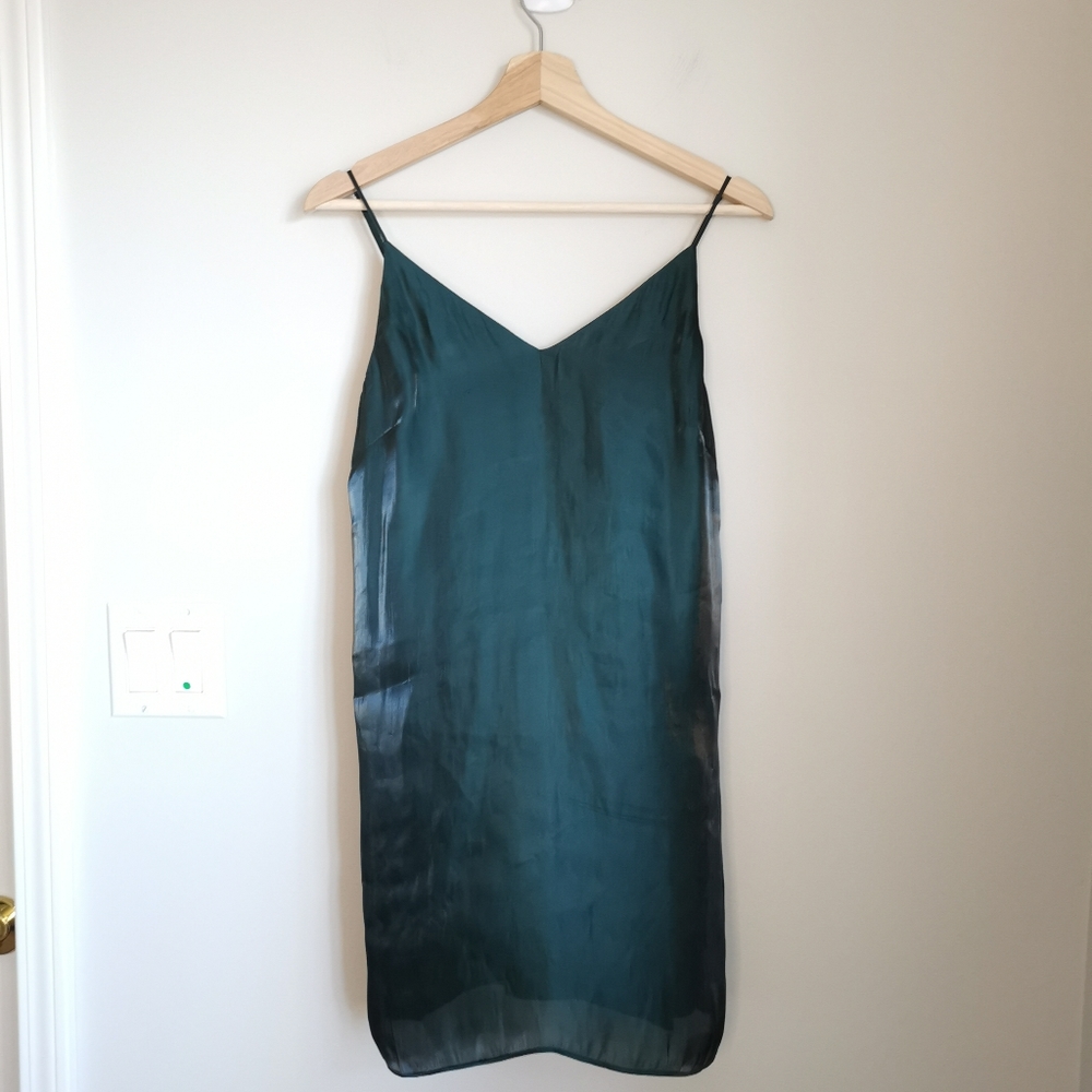 Dark green Wilfred slip dress